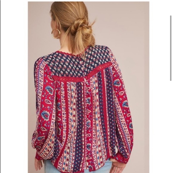 NWT Anthropologie Maeve Gretchen Patchwork Blouse 4 - Picture 3 of 15